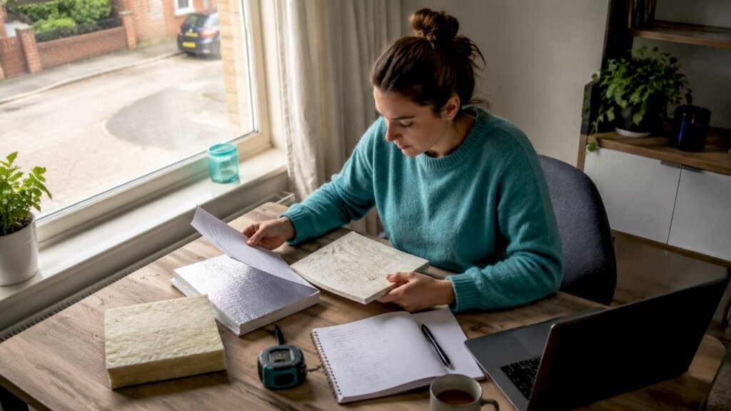 Een woningeigenaar vergelijkt offertes voor dakisolatie