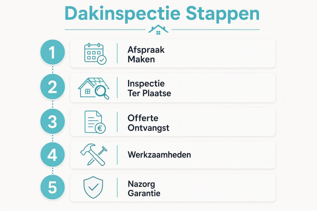 Infographic: stappenplan voor een grondige dakinspectie