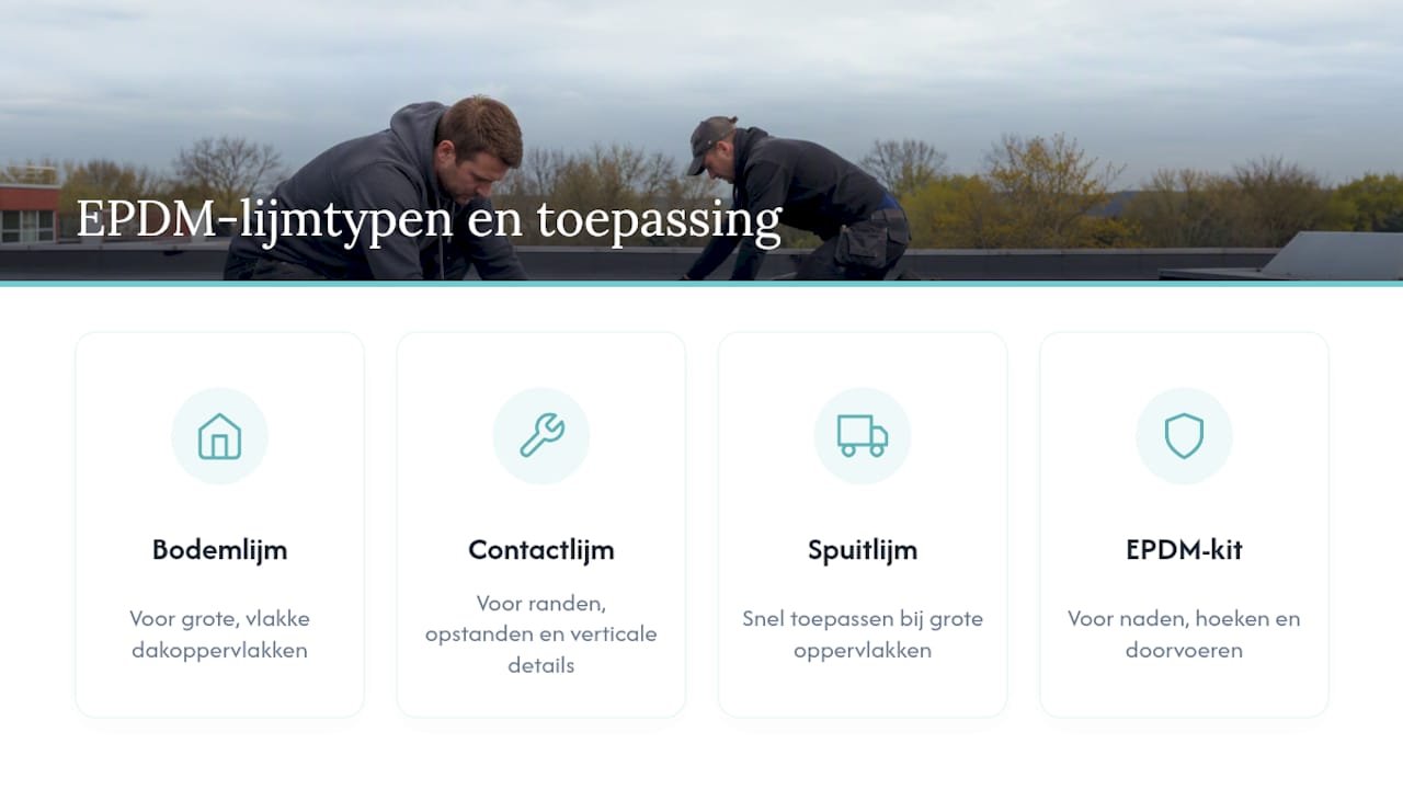 Overzicht van vier soorten EPDM-lijm