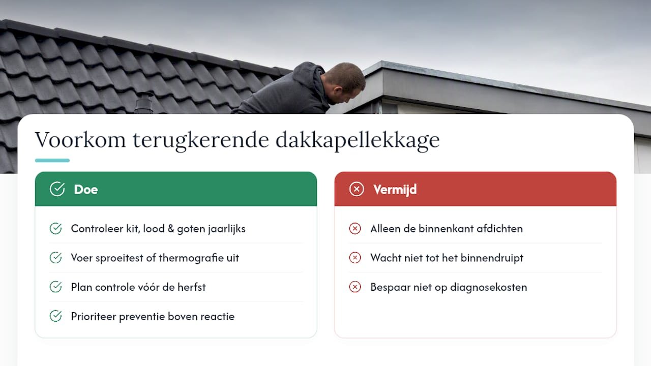 Wat de meeste adviezen over dakkapellekkage over het hoofd zien — overview diagram