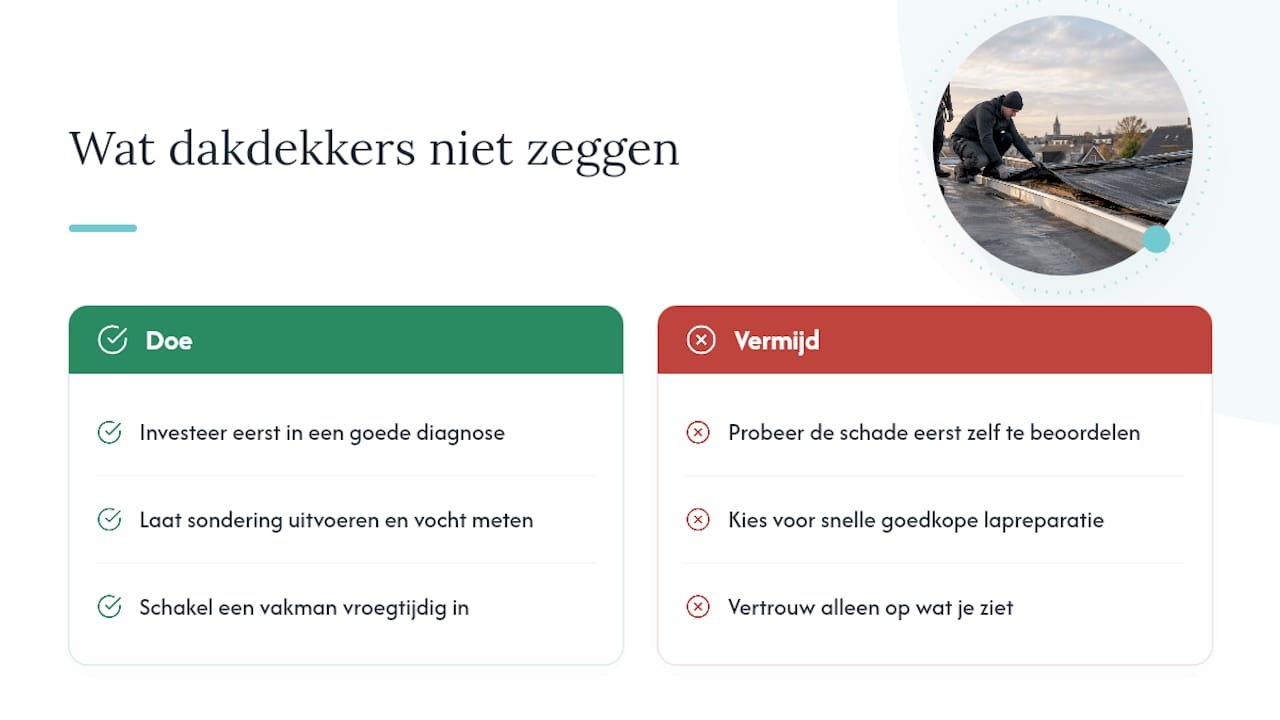 Wat een dakdekker je nooit vertelt over doorzakken — overview diagram
