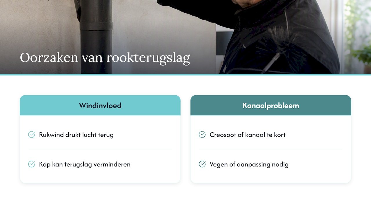 Technische werking: trek, windinvloed en hoe kappen tegenwerken — overview diagram