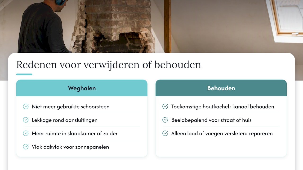 Wanneer is een schoorsteen weghalen verstandig? — overview diagram